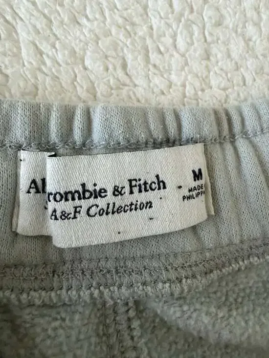 Abercrombie & Fitch A&F Collection Sage Green Graphic Fleece Joggers - Picture 3 of 4